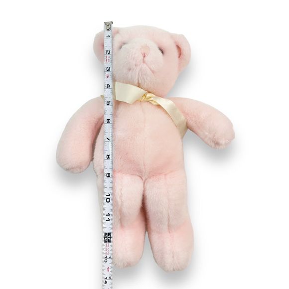 VTG Russ Berrie SUGARPLUM Pink Teddy Bear Rattle Lovey Stuffed Animal VERY RARE - Picture 5 of 8